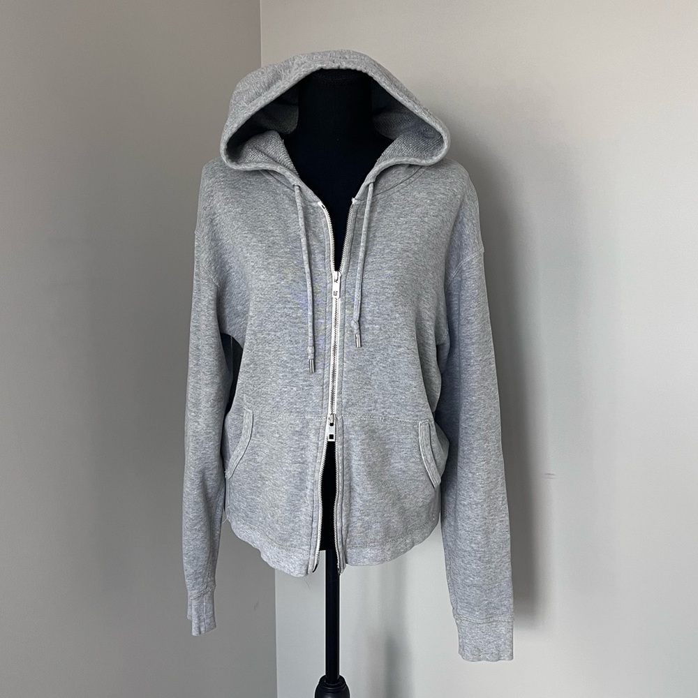 rag & bone Light Gray Zip Front Hoodie - Picture 2 of 9